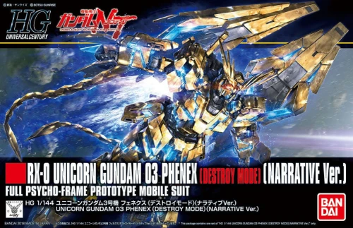 Bandai 1:144 HGUC RX-0 Unicorn Gundam 03 Phenex (Destroy Mode) Plastic Kit