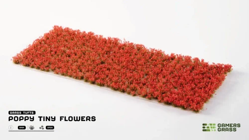 Gamers Grass Poppy Tiny Flowers 4mm Grass Tufts