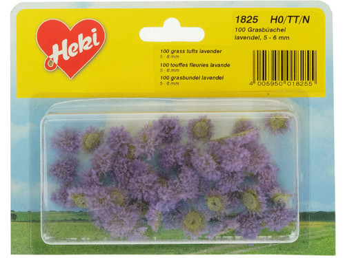 Heki 100 Grass Tufts, Lavender, 5-6mm