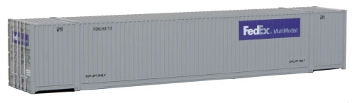 Walthers HO Scale 53' Singamas Container FedEx MultiModal Corugated Side Container Ready to Run