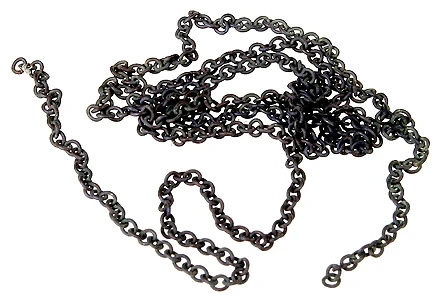 Walthers 12" (30.5 cm) Pre-Blackened Brass Chain 27 Links per Inch