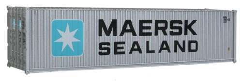 Walthers HO 40' Shipping Container - MaerskSealand - Corrugated Side (Silver, Blue & White)