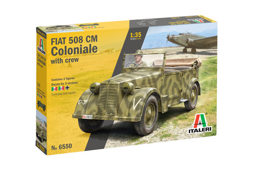 Italeri 1:35 Fiat 508 Coloniale with Crew Plastic Model Kit