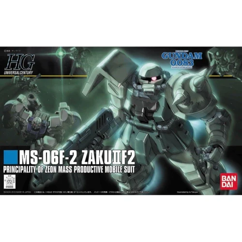 Bandai 1:144 HGUC MS-06F F2-Zaku II Type F2 (Zeon Production Type) Plastic Model Kit
