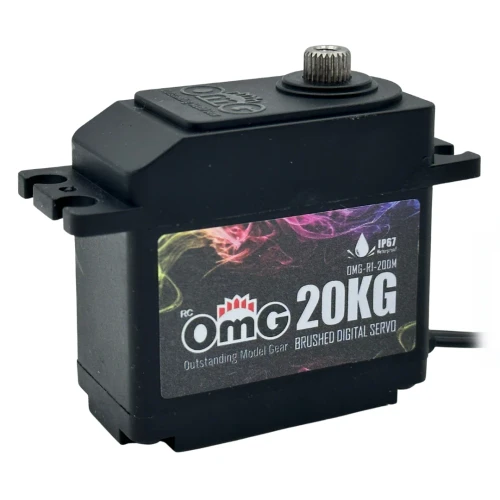 OMG 20Kg IP67 Stainless Steel Gear R1-20DM Brushed Digital Servo Waterproof