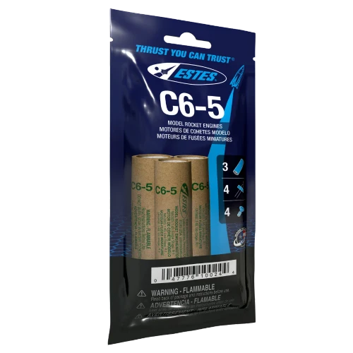 Estes C6-5 Model Rocket Engines (3 pcs)