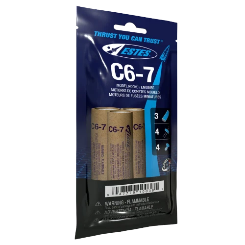 Estes C6-7 Model Rocket Engines (3 pcs)