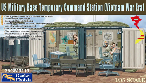 Gecko Models 1:35 US Military Base Temporary Command Station (Vietnam War  Era) Plastic Model Kit