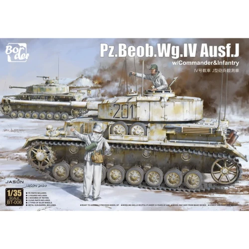 Border Model 1:35 Pz.Beob.Wg.IV Ausf.J with Commander and Infantry Plastic Model Kit