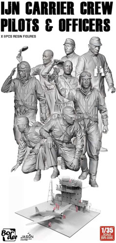 Border Model 1:35 IJN Carrier Crew Pilots and Officers Plastic Model Kit