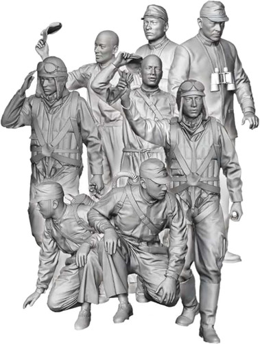 Border Model 1:35 IJN Carrier Crew Pilots and Officers Plastic Model Kit