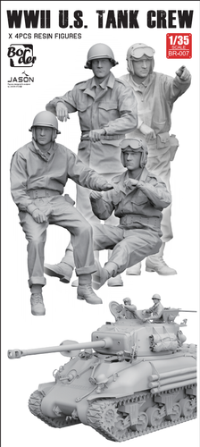 Border Model 1:35 WWII U.S. Tank Crew Plastic Model Kit