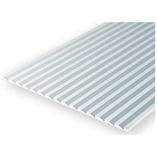 Evergreen Novelty Siding 1mm Thick  15 x 30cm Sheets 3.7mm Groove Spacing