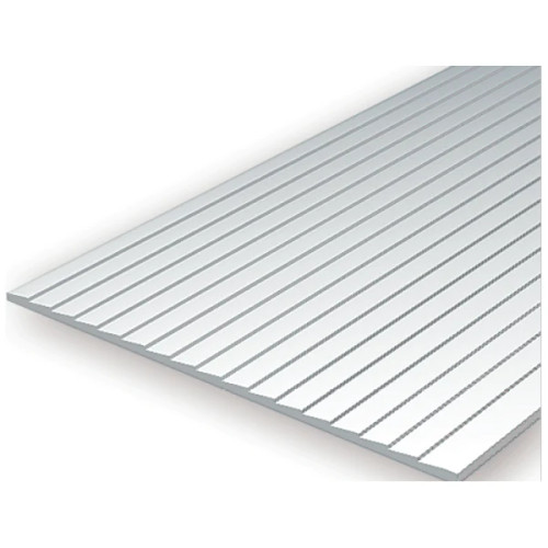 Evergreen Styrene Clapboard Siding 1mm Groove Spacing  1mm x 15cm x 30cm