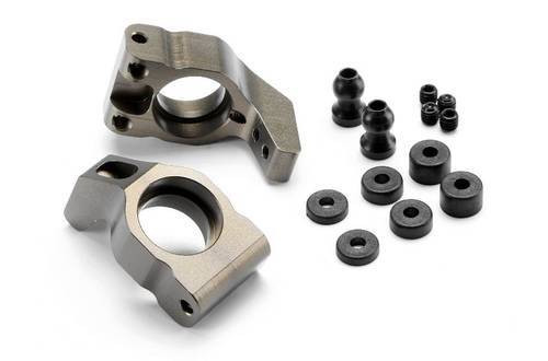 HB Racing Aluminum Rear Hub Carrier Set