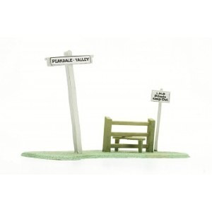 Dapol OO Unpainted Sign Post & Stile