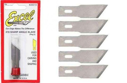 Excel #19 Sharp Edge Angle Blades x5
