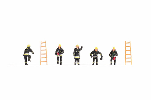 Noch HO Fire Brigade (Black)