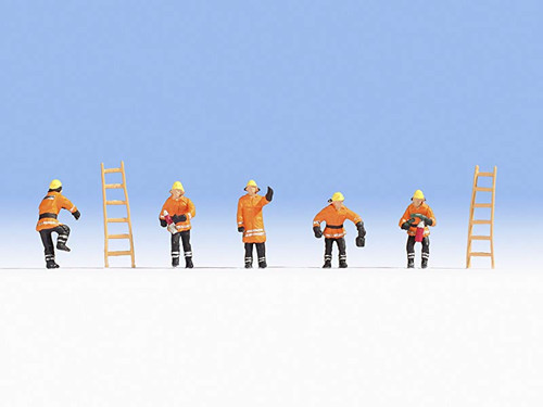 Noch HO Fire Brigade (Orange)