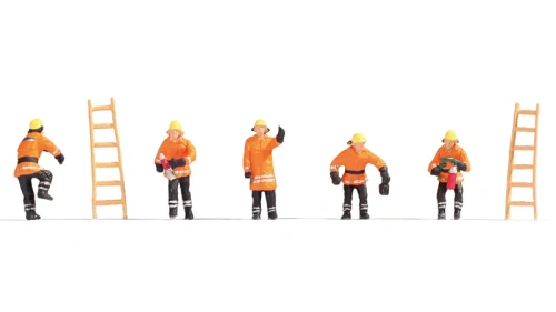 Noch HO Model Figures - Fire Brigade