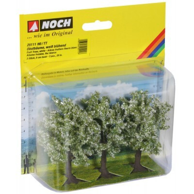 Noch Fruit Trees White 8cm 3pcs