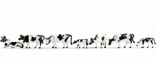Noch N Model Figures - Cows, Black-White