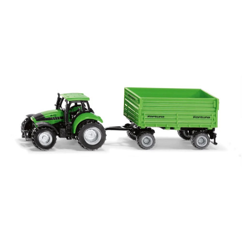 Siku Deutz-Fahr w/4-Wheel Trailer