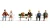 Noch N Model Figures - Sitting People (with 1 bench)