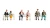 Noch HO Model Figures - Passengers (without benches)
