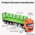 HuiNa 1/18 RC Semi Transporter Truck Electric 4WD RTR- Orange/Green