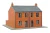 Peco N Gauge Lineside Victorian House Semi-Detached Complete Kit