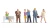 Noch HO Model Figures - People with Mobile Phones (without bench)
