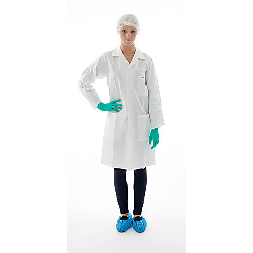 lab coat, anti-static, collar, 3 pockets, non-sterile, s