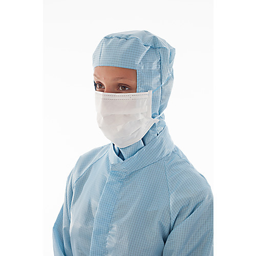mea looped facemask, non-sterile, single-packed with blue clip
