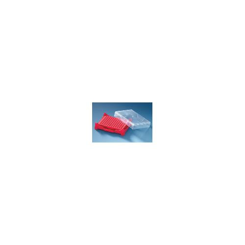 brand pcr box/rack. polypropyene, 0.2ml tubes, 8-strips, 12-strips and 96-well pcr plates