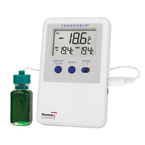 traceable  ultra refrigerator\freezer thermometer, 2 plastic bottle probes