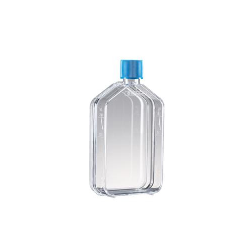 falcon  12.5cm  rectangular canted neck cell culture flask with blue plug seal screw cap