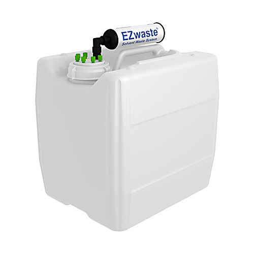 ezwaste system, un/dot, 20l, hdpe, s-70 cap, 4x 1/8", 4x 1/4" od tubing, & filter