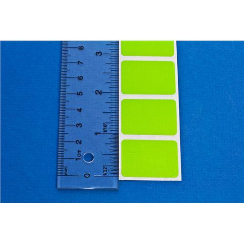 cryogenic barcode labels 1.25" x 0.875", 3" core, green apple