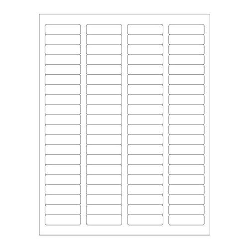 cryo laser labels, 1.75" x 0.5", removable, white