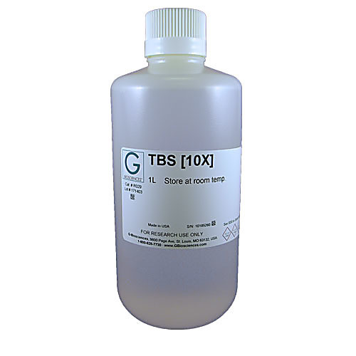tbs [10x] (tris buffered saline) (100mm tris.hcl, 1.5m nacl, ph 7.5), 1 gallon