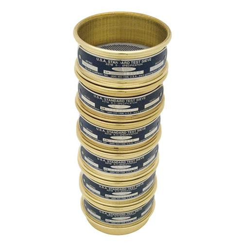 SIEVE,3", Brass-Stainless, Half Height, #25