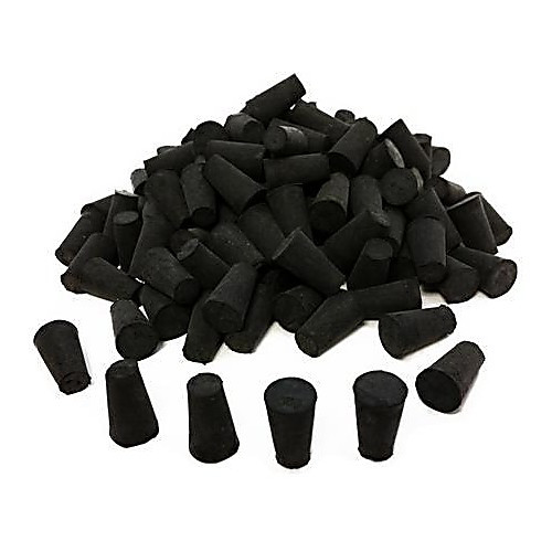 stoppers rubber, black #7 solid (c08-0426-538)