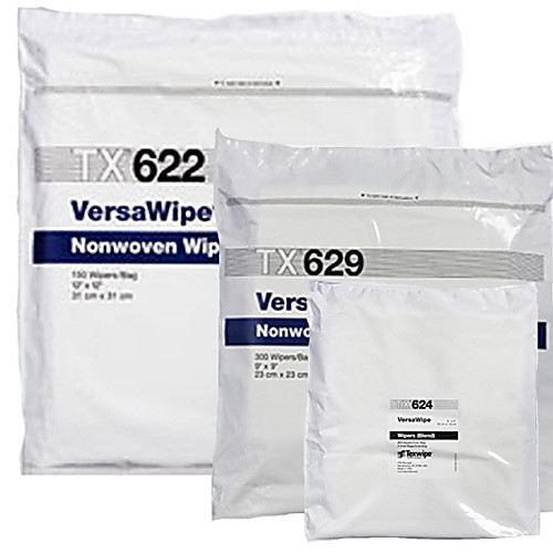 wiper, texwipe versawipe, 9x9 nonwoven polycell, white, 300 per pack, 10 packs per case (c08-0628-960)