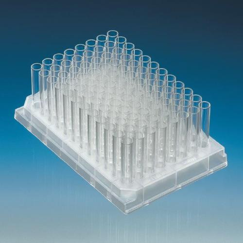 glass deep well plate, 96 well, w / detachable wells