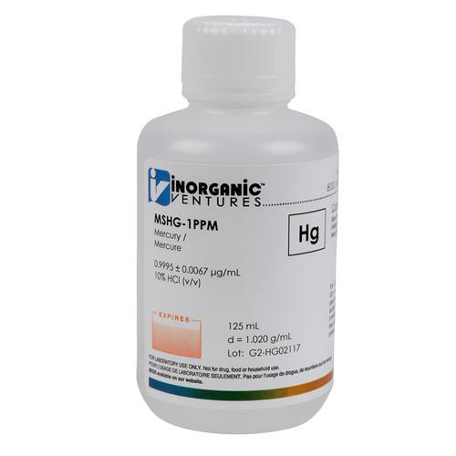 1ppm mercury for icp, 125ml