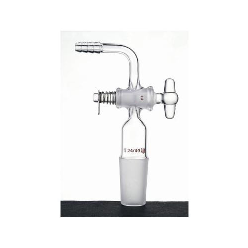 vacuum adapter, 90 , glass stopcock, 10mm o.d. hose connection, joint: st 14/20 inner