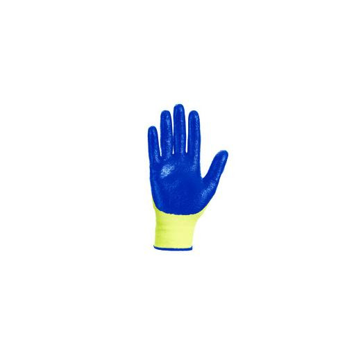 kleenguard  g60 level 2 nitrile coated cut resistant gloves (98230), blue & yellow, small (7), 60 pairs/ case, 5 bags of 12 pairs (c08-0476-107)