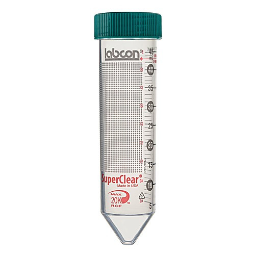 50ml superclear centrifuge tubes in integrapack, 10 per bag, sterile