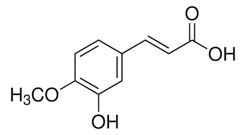 3-hydroxy-4-methoxycinnamic acid, predominantly trans (c15-1246-973)